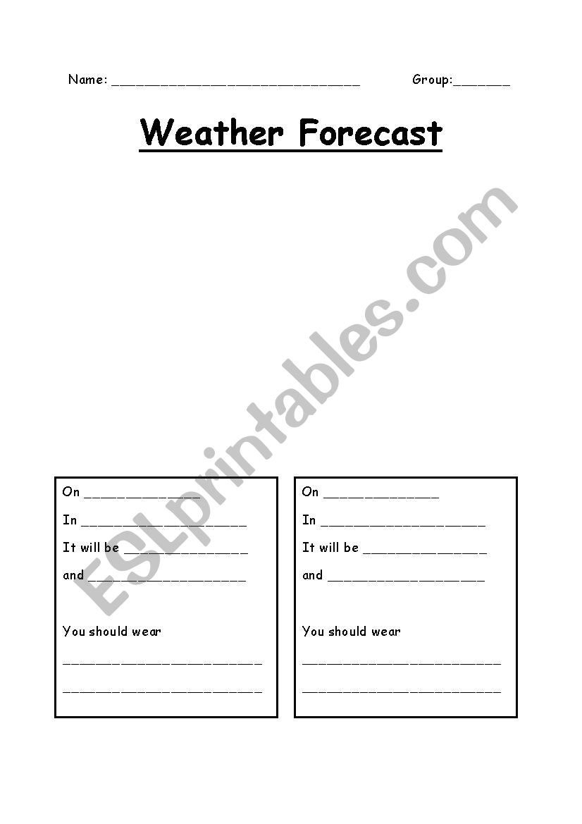 weather and clothes worksheet