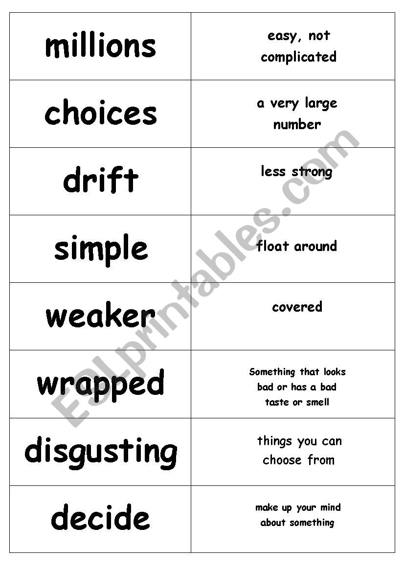 vocab words for 2nd grade