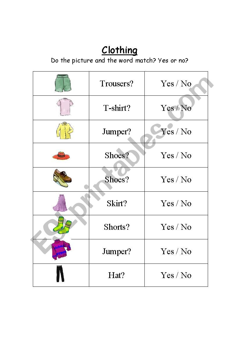 Colors worksheet