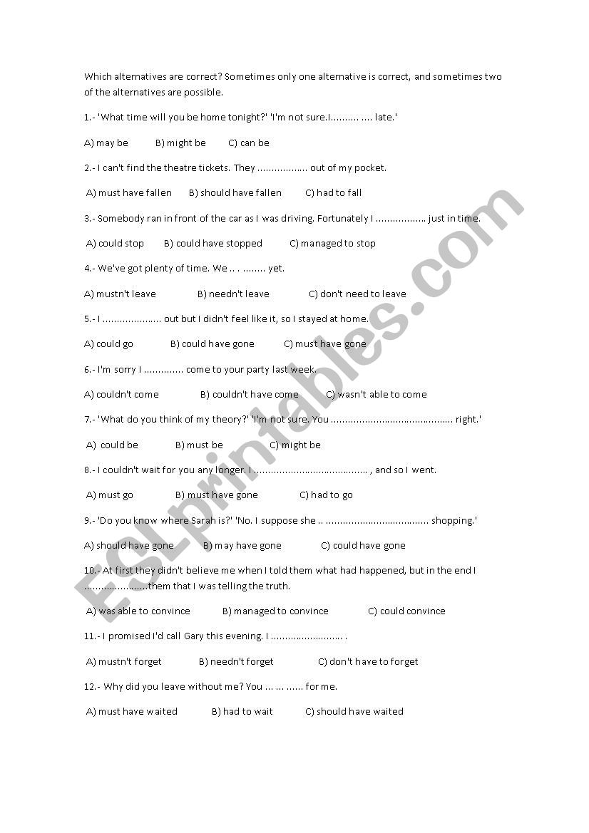 grammar 1º bach - ESL worksheet by pilar67