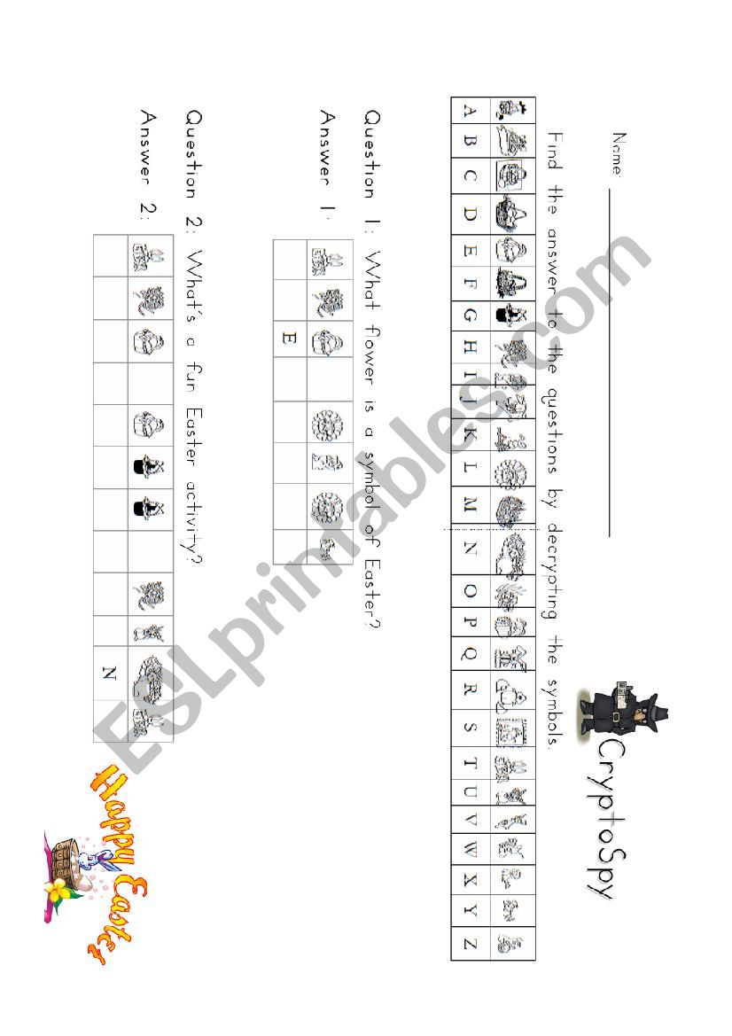 easter worksheet