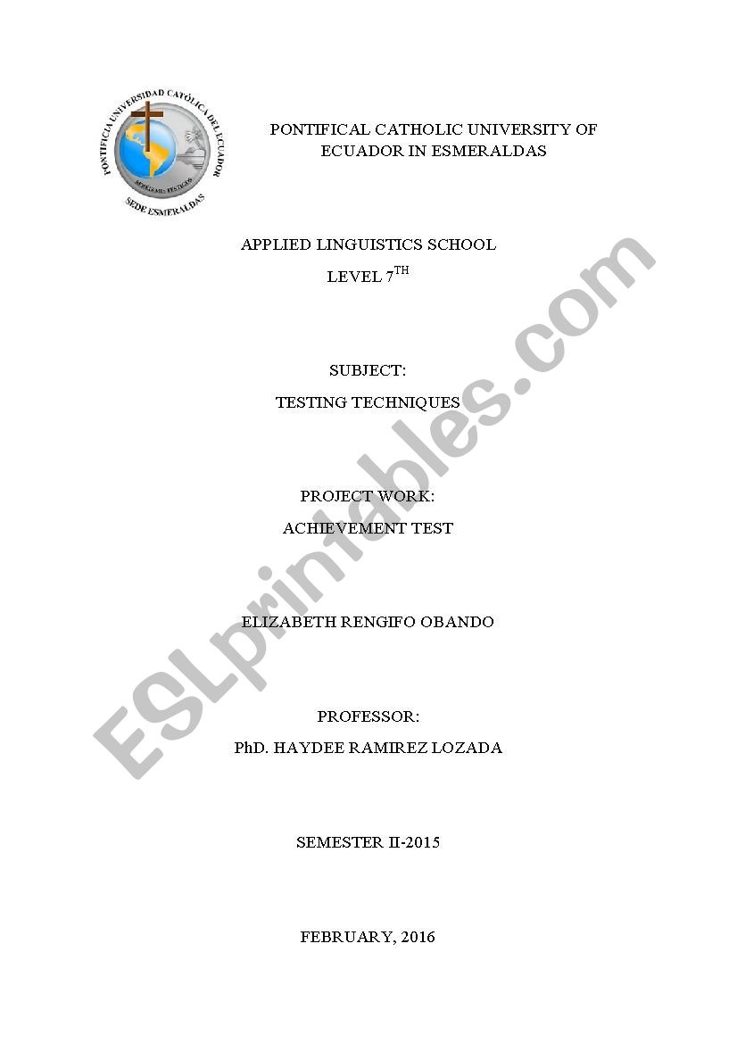 A diagnostic to analyse students needs