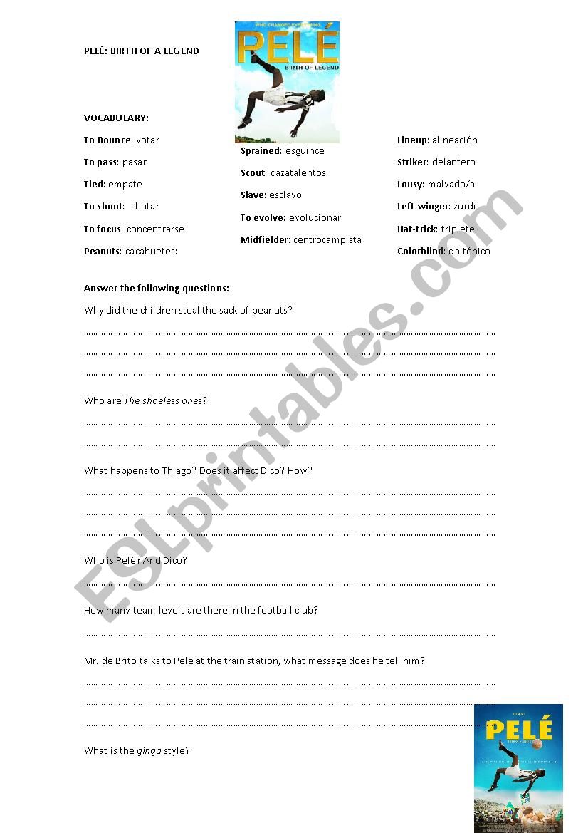 Pel Birth of a Legend Worksheet ESL worksheet by ereslopeoor