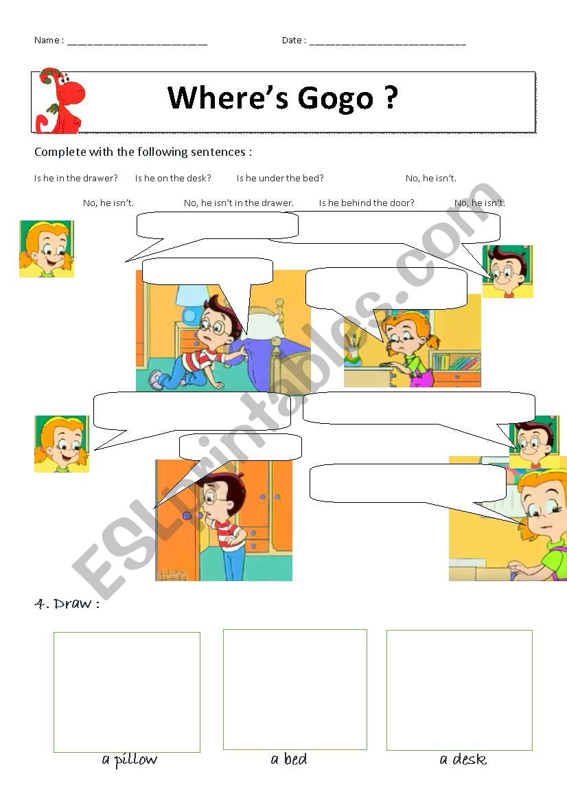 Gogo 21 - Wheres Gogo? 2 worksheet