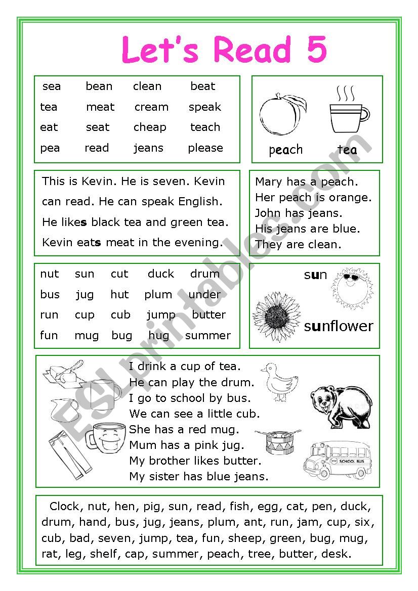 Let´s Read 4 - ESL worksheet by Nata2014