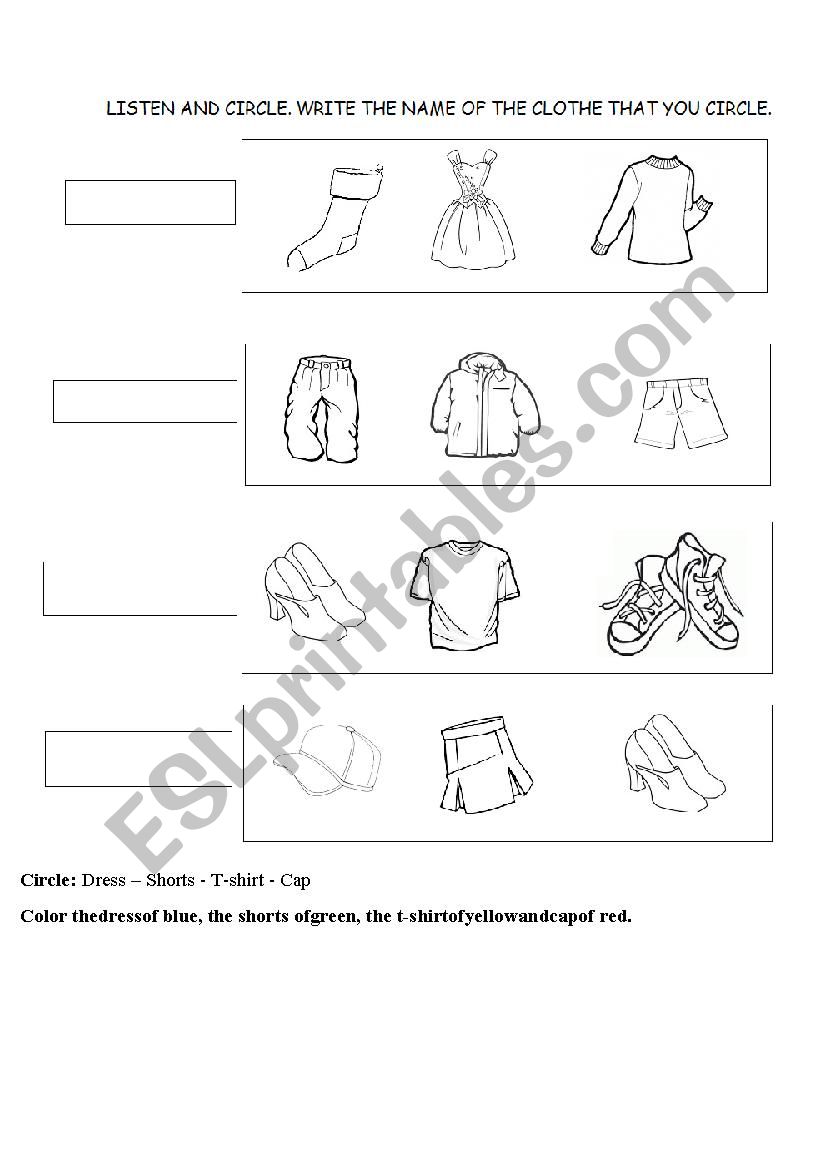 Clothes - ESL worksheet by LicianeDinnebier