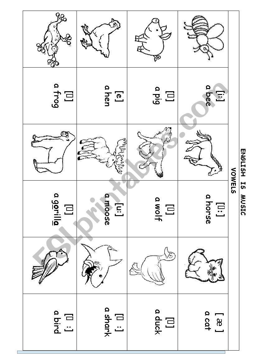 Phonetics and animals worksheet