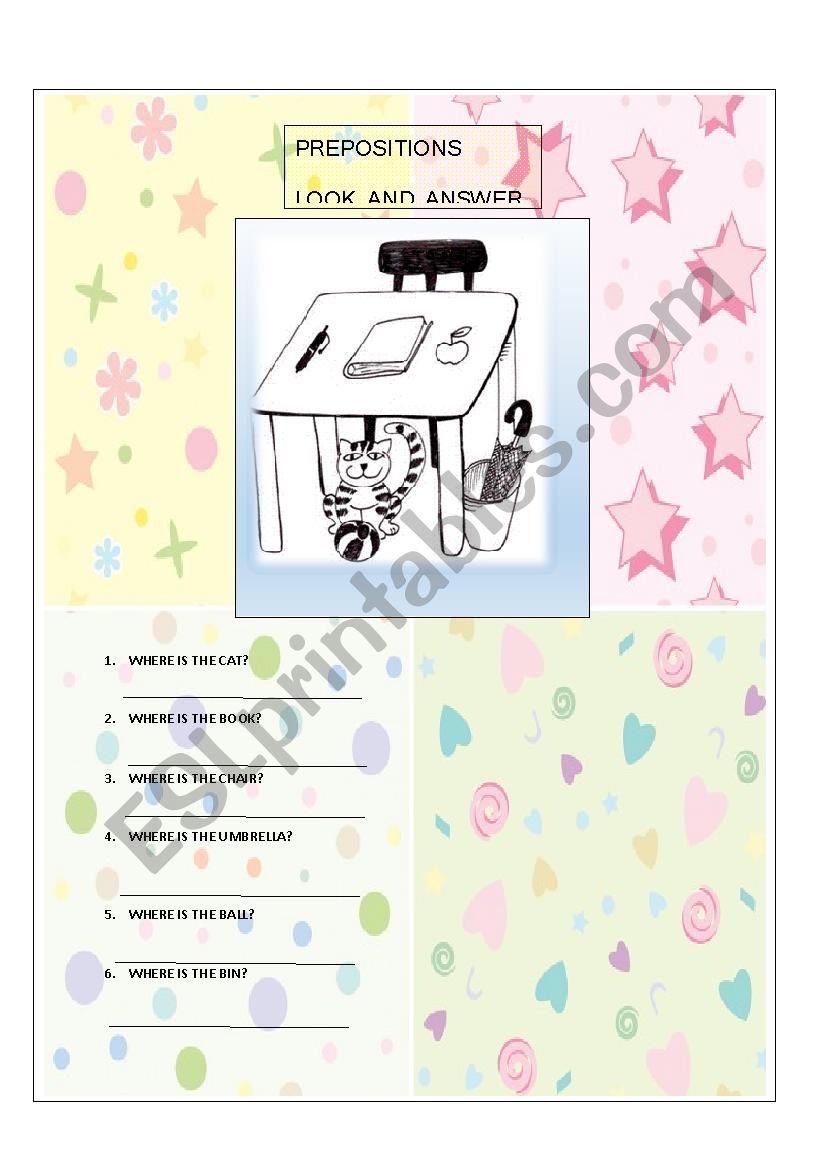 PREPOSITIONS worksheet