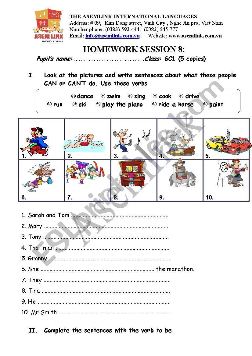 grammar worksheet