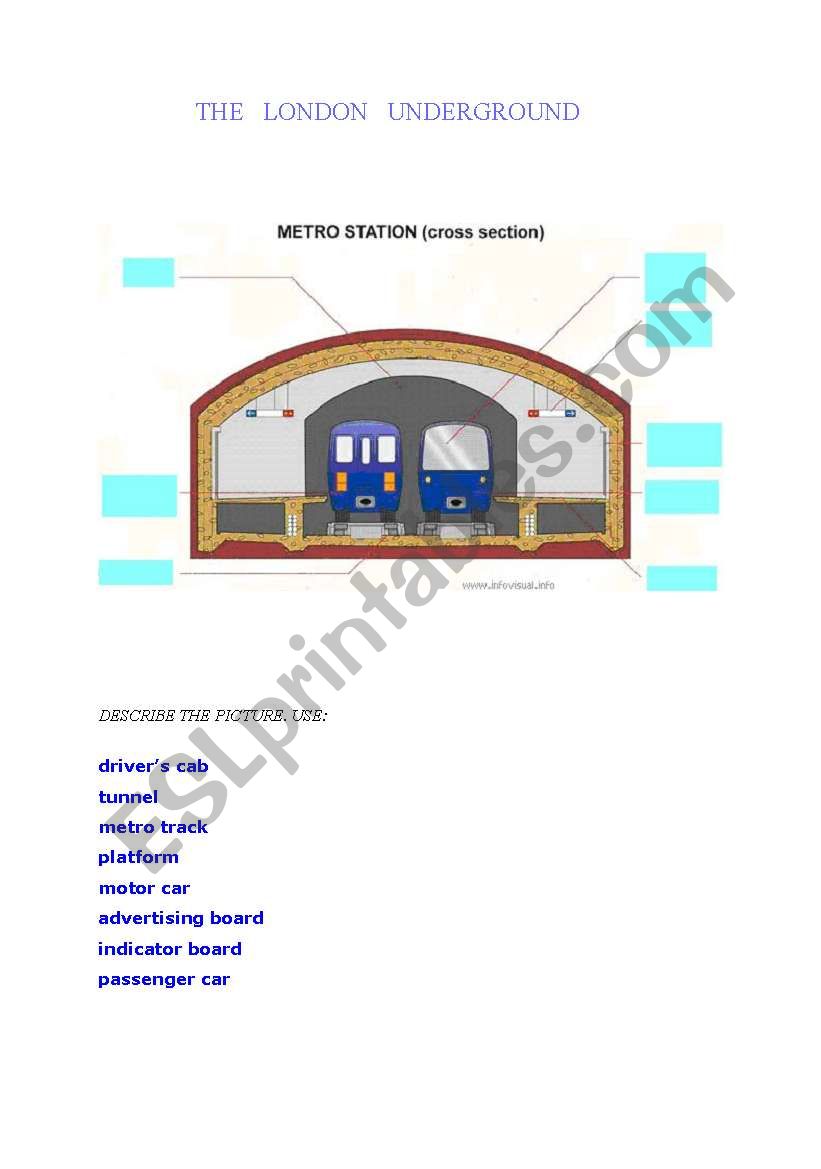 the London Underground worksheet