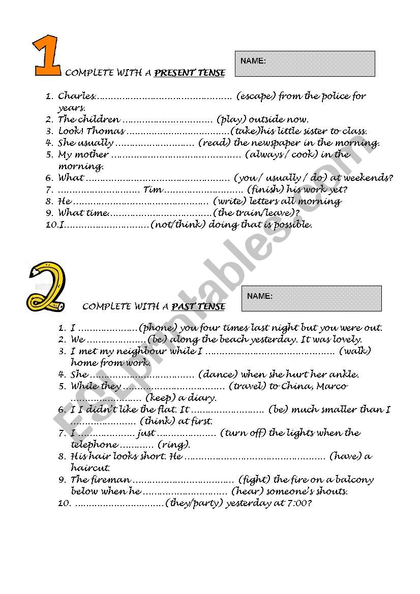 COOPERATIVE TASK WITH SEVERAL TENSES