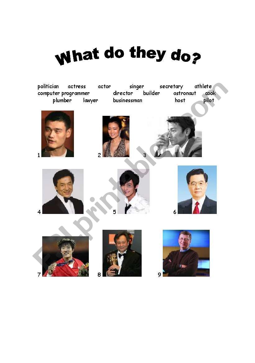 chinese celebrities (and other jobs)