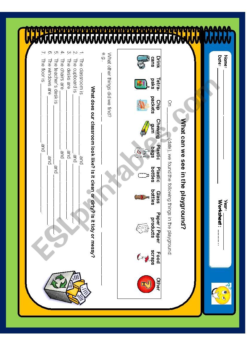 recycling worksheet