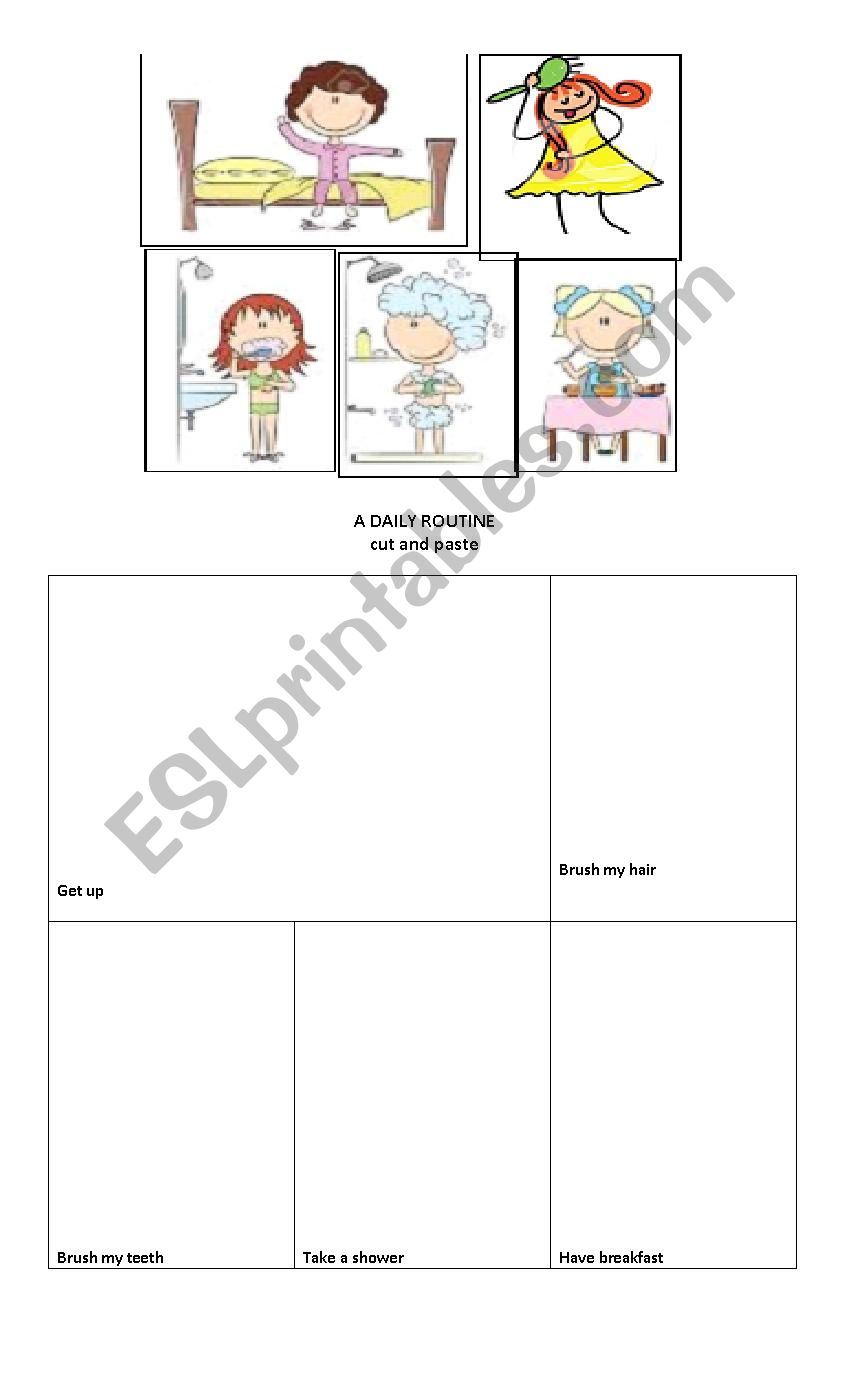 daily routine worksheet