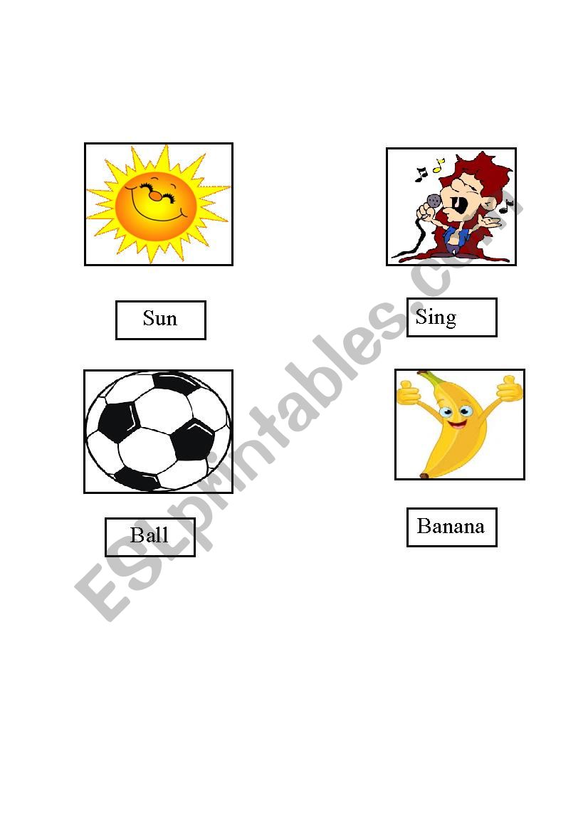 Phonics B S worksheet