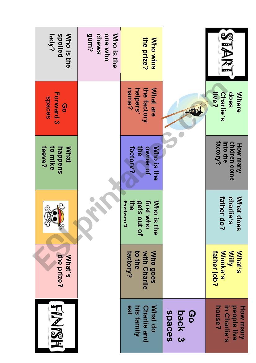 Charlie´s board game - ESL worksheet by alim72