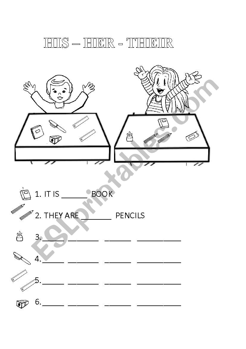 his her their worksheet