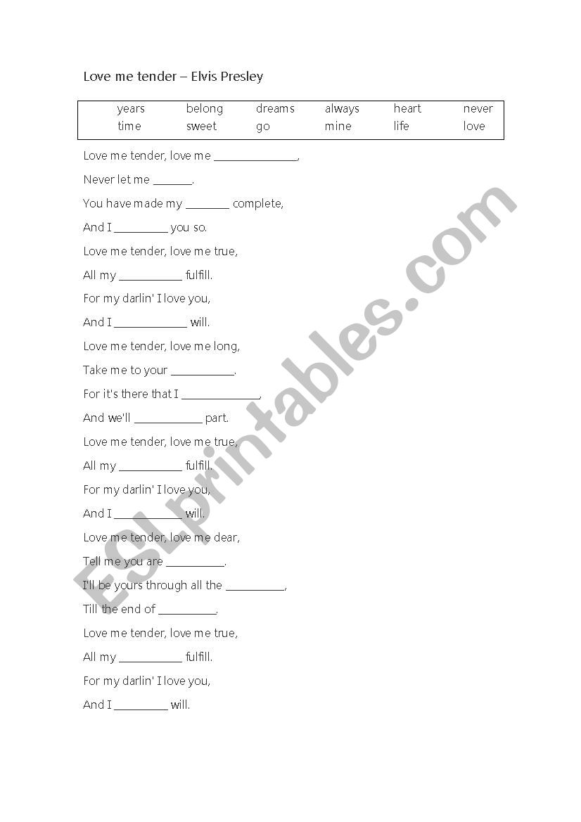 Listening worksheet