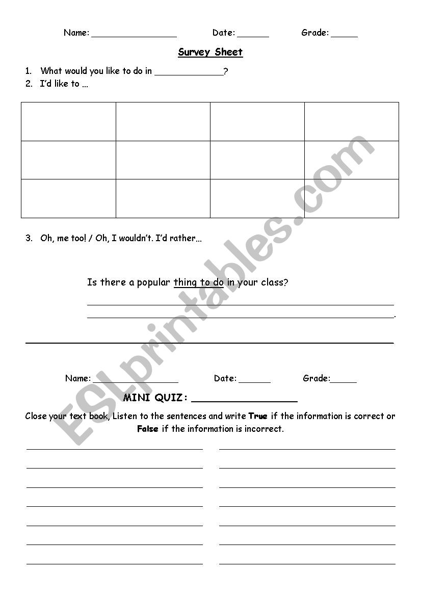 Travelling WorkSheet worksheet