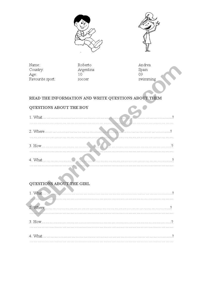 Wh questions worksheet