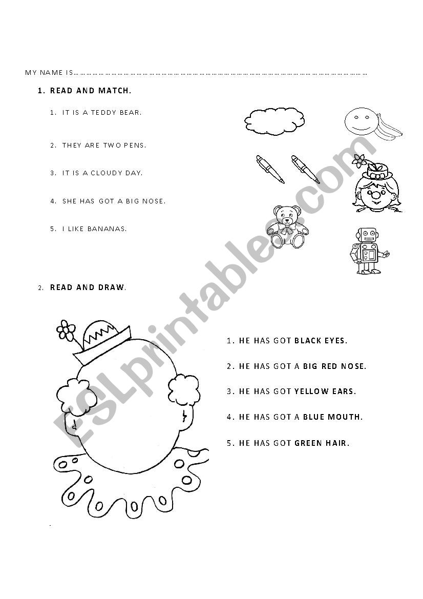 parts of the face - ESL worksheet by mpia