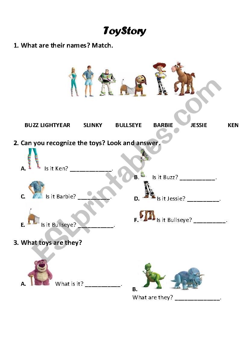 Toy Story 4 Activity Sheets