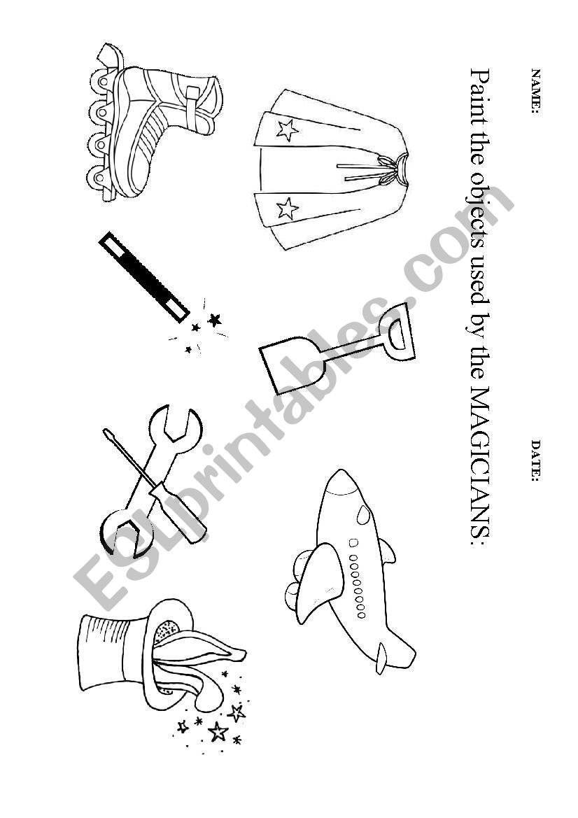 MAGICIAN objects worksheet