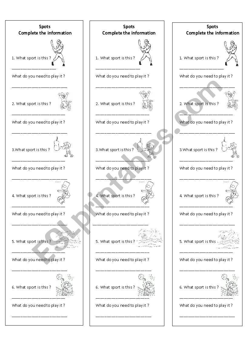 sports esl worksheet by nanan21