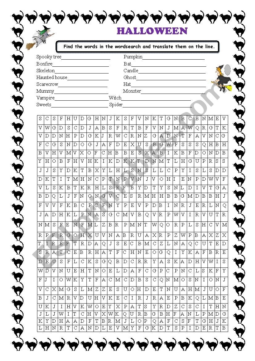 Halloween worksheet