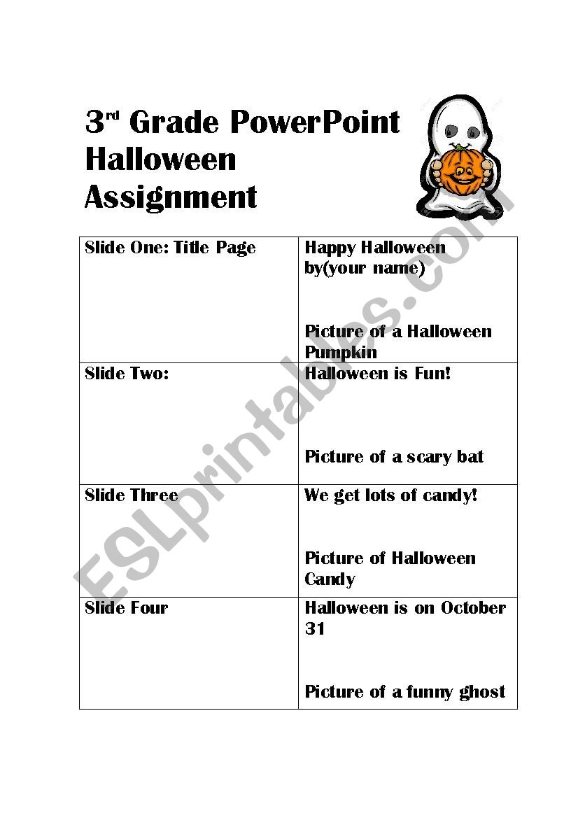 Halloween Powerpoint Assignment