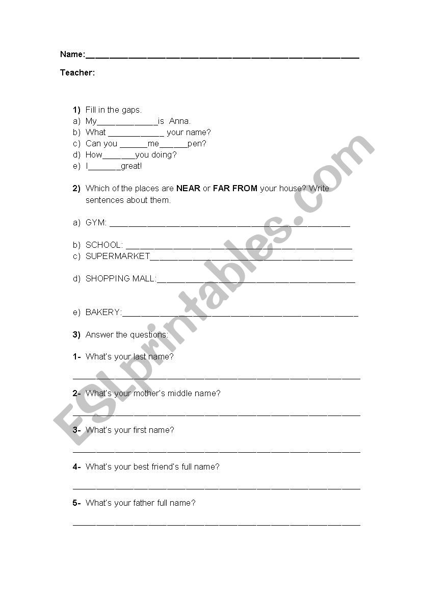 Extra Activity for begginers worksheet