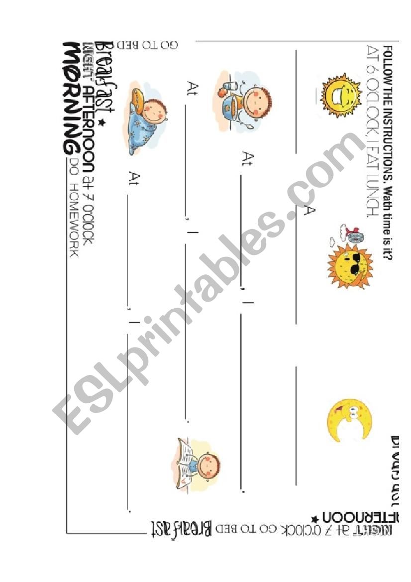 Times of the day worksheet