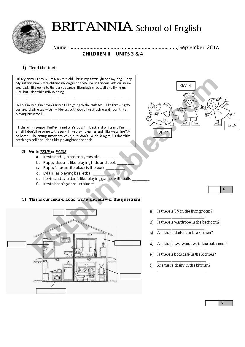 childrens exam esl worksheet by julieta1103