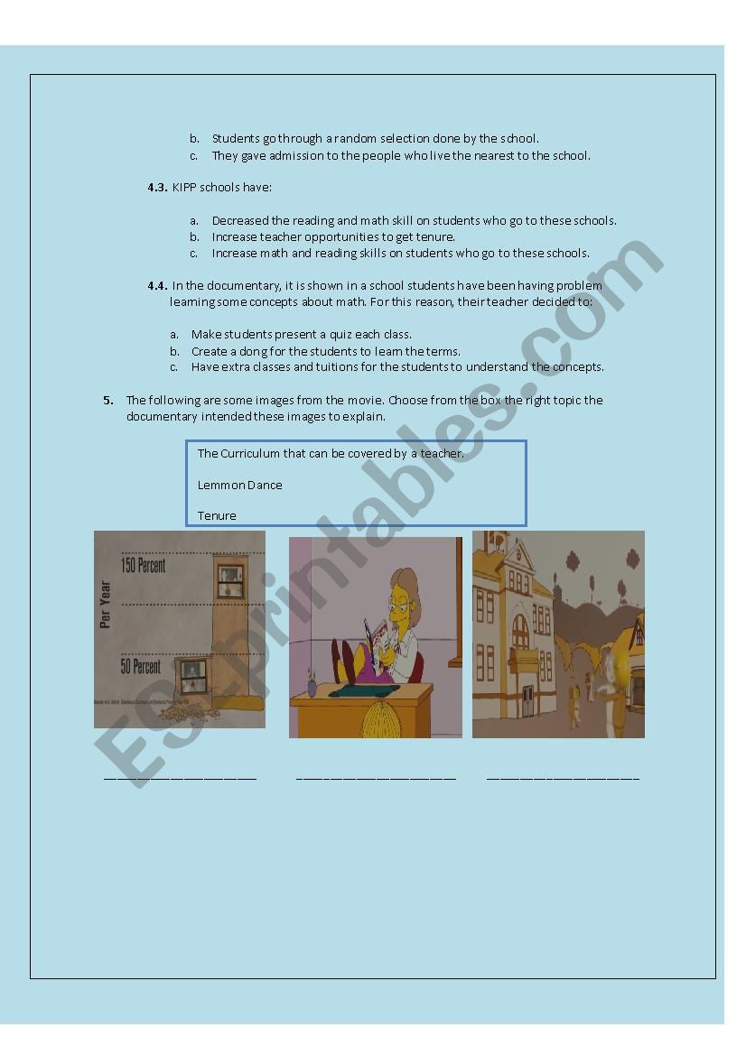 Waiting For Superman Song Gap Filling Exercise Esl Worksheet By Nat Cichy