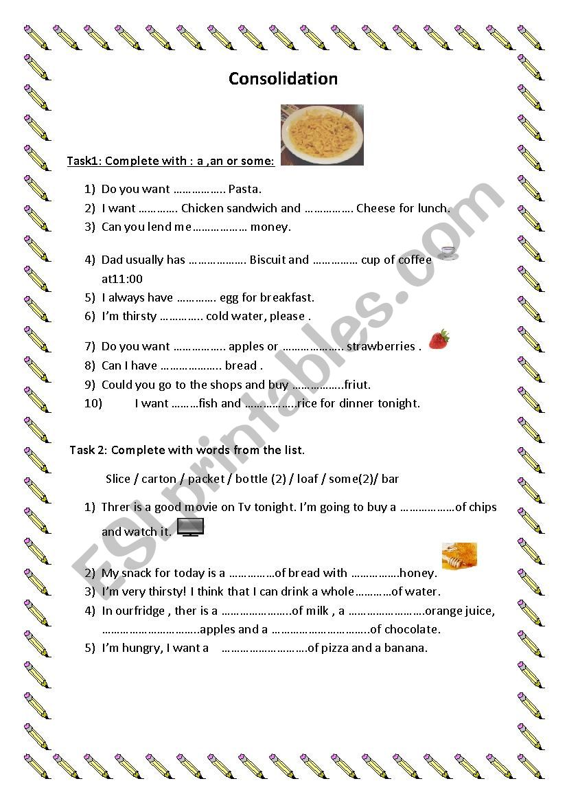 consolidation worksheet