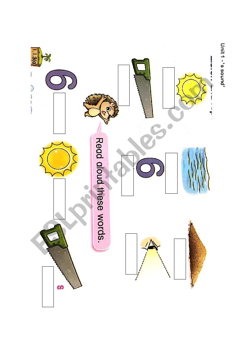 s sound worksheet