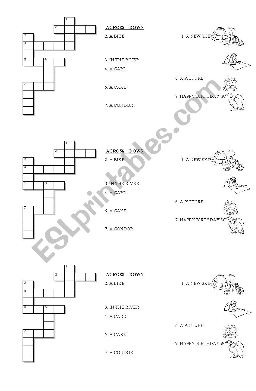 irregular verb crossword in the past