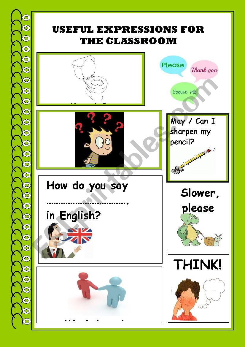 Useful expressions for the classroom