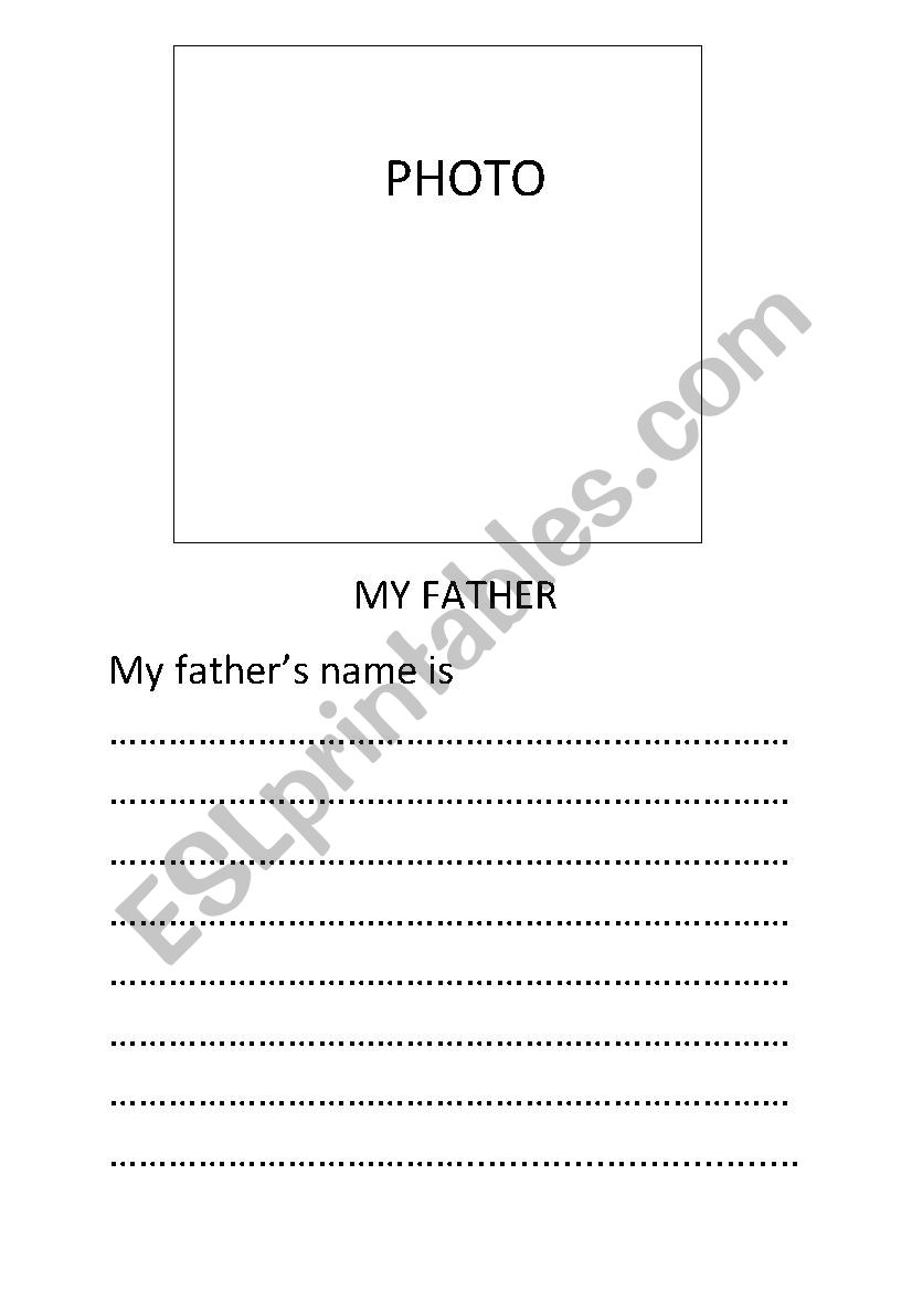 my family book worksheet