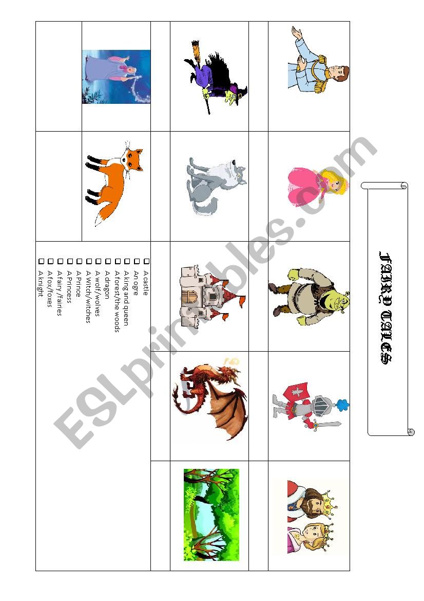 fairy tales worksheet