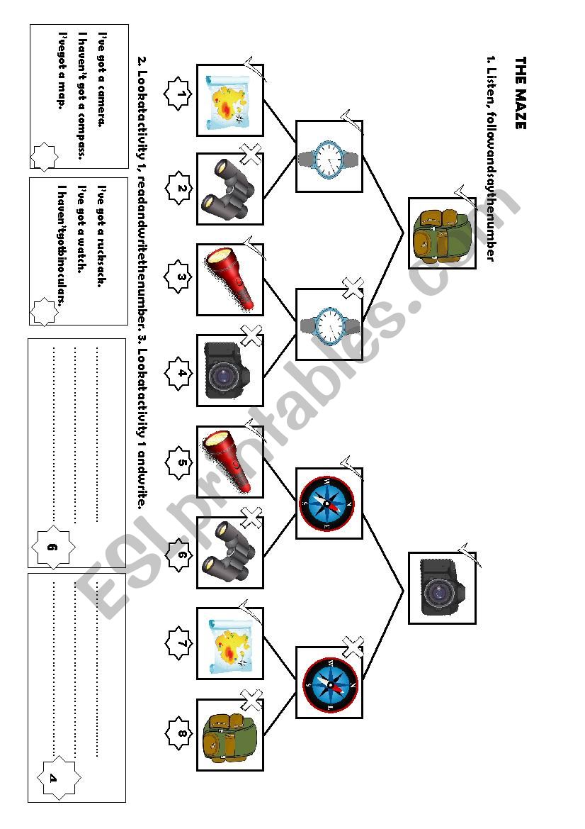 HAVE GOT - MAZE worksheet