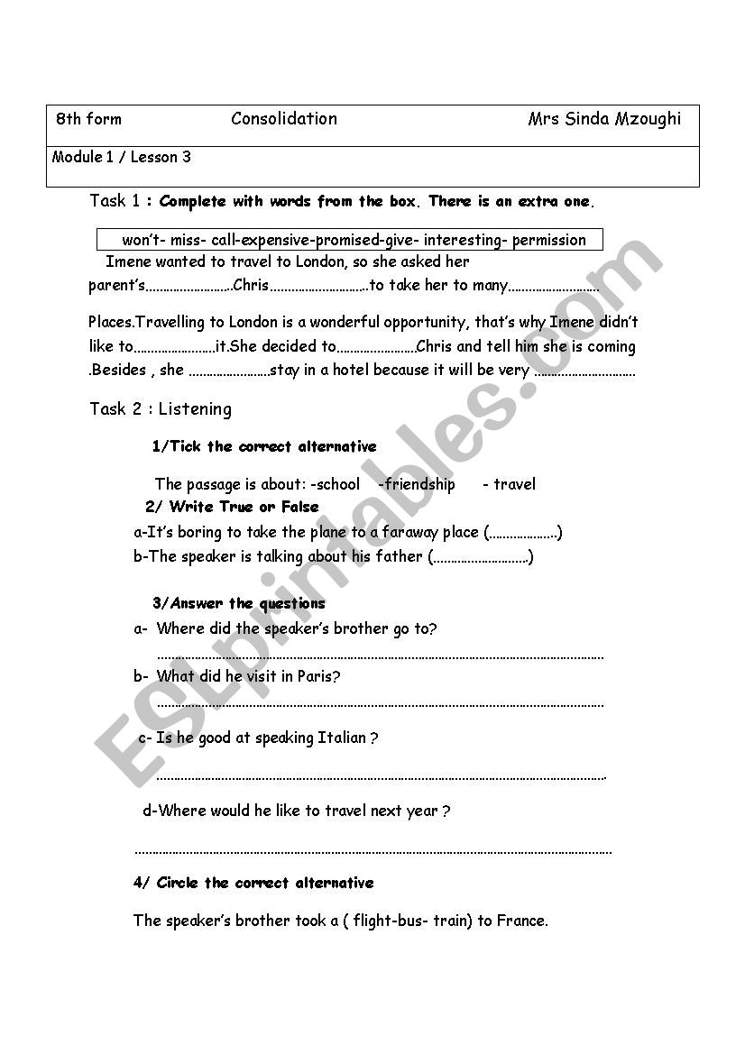 consolidation activities worksheet