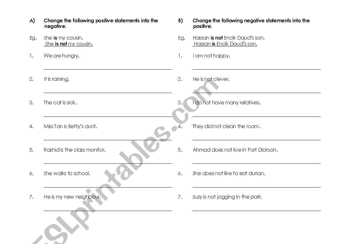 english-worksheets-positive-and-negative-statements