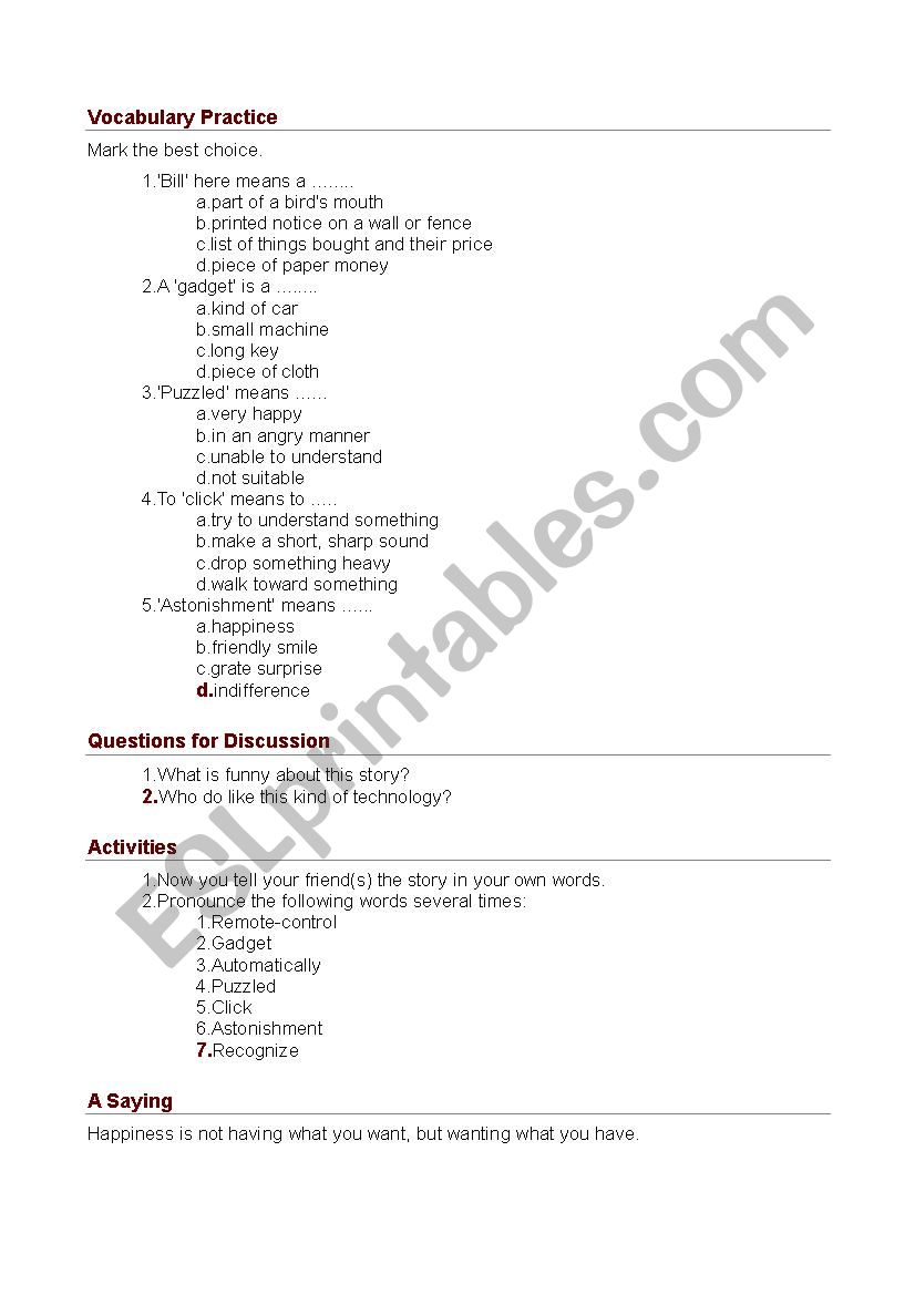 Proverbs and sayings worksheet