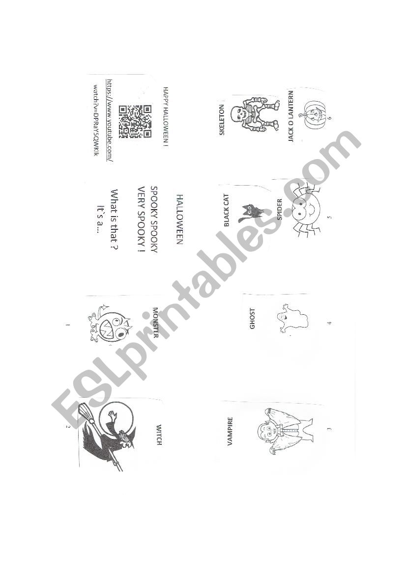 halloween small book worksheet