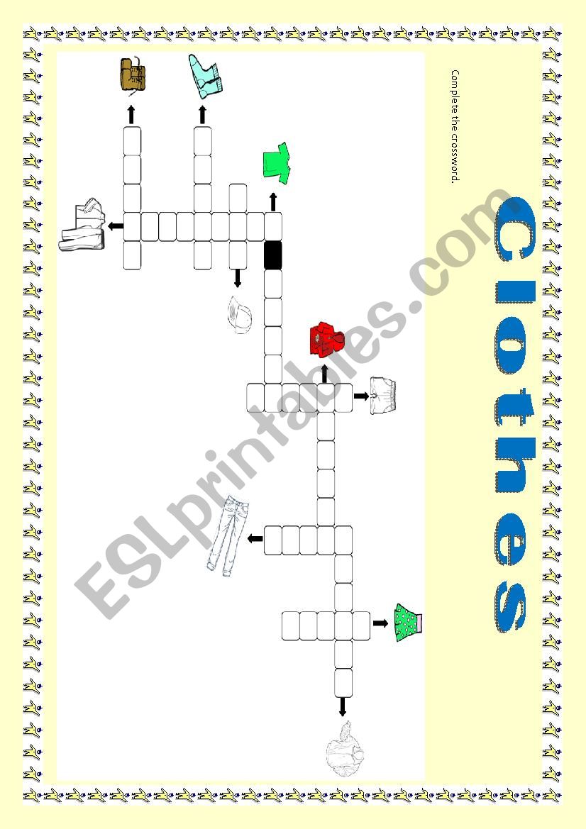 Clothes worksheet