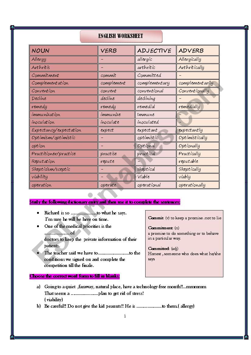 DERIVATIONS WORKSHEET worksheet