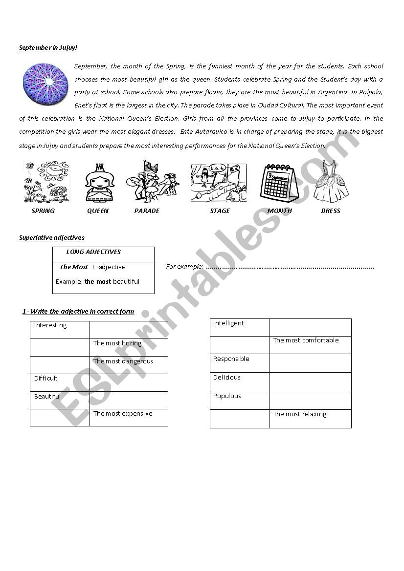 reading with comparatives worksheet
