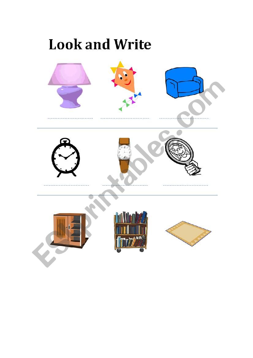 Vocabulary Worksheet: Toys and House