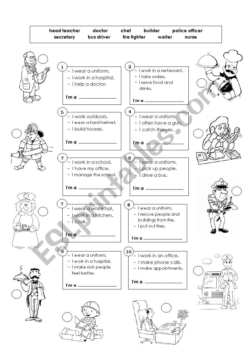 Jobs worksheer worksheet